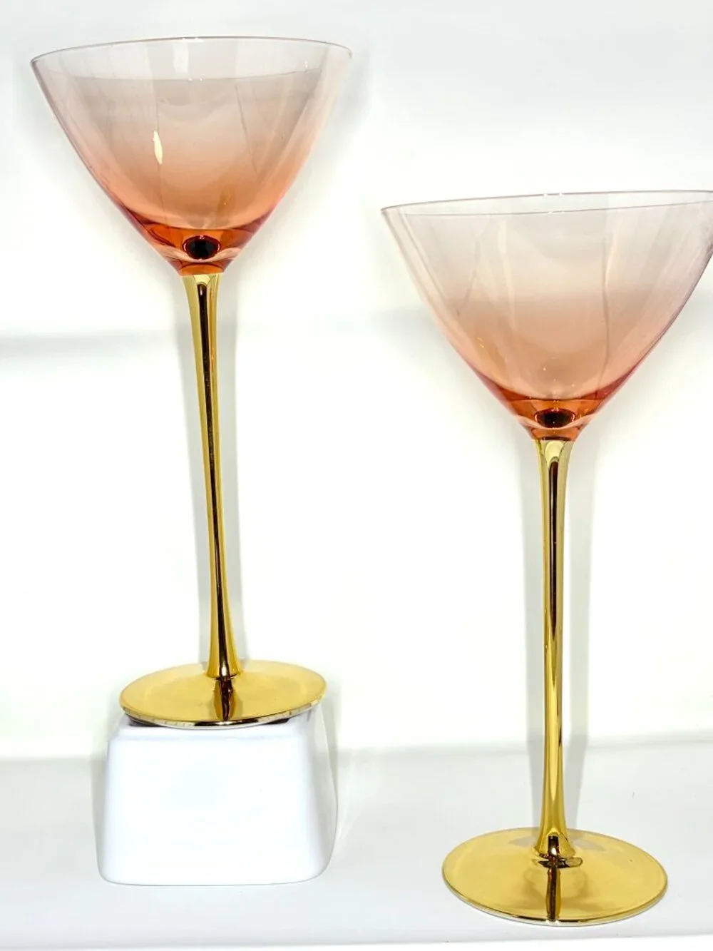 Catherine Martin Anthropologie Pink & Gold Martini Glasses (Discontinued)